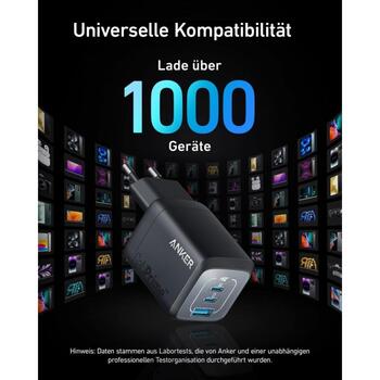 Anker strāvas adapteris 735 Prime, A2669313, 67 W, 1A/2C, 2xUSB-C 67 W, 1xUSB-A 22.5 W, ActiveShield 2.0 (A2669313)