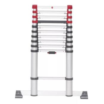 Hailo Teleskopiskās kāpnes T80 FlexLine 037113111, 11 pakāpieni, alumīnijs, 102-322 cm, 395 cm, 150 kg (037113111)