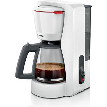 Bosch Кофеварка TKA2M111, 1200 Вт, 1,4 л, 10-15 чашек, с заземлением, съемный водяной бак (TKA2M111)