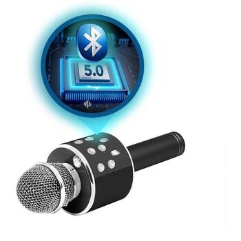 Manta MIC21-PKL rozā karaoke mikrofons, 5W, Bluetooth 5.0, MP3, micro SD, AUX, USB, balss modulācija, atbalss (MIC21-PKL)