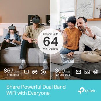 TP-Link Archer MR600 беспроводной маршрутизатор Dual-Band AC1200 с поддержкой 4G/5G SIM 1× WAN 3× LAN Gigabit MU-MIMO Чёрный (ARCHERMR600)