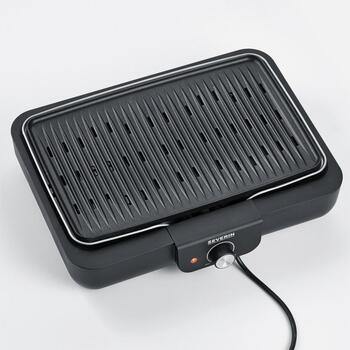 Severin Гриль 8556, 2300 W, 0-230°C, 37x29 см, съемные детали, выключатель безопасности, индикаторные лампы (8556)