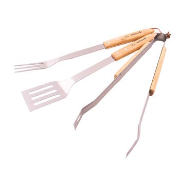 Barbecook Grila piederumu komplekts, BC-ACC-7094, 3 priekšmeti, sudraba, FSC sertificēts (BC-ACC-7094)