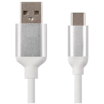 Emos Кабель для зарядки и передачи данных SM7025W, 1м, белый, 2.0, A разъем – C разъем, 18W, 3A, 480Mbit/s (SM7025W)