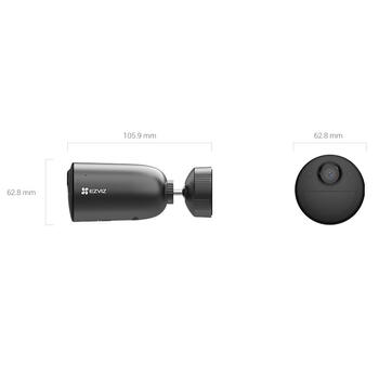 Ezviz EB3 3MP 2K Wi-Fi уличная IP65 умная аккумуляторная камера безопасности MicroSD / ночное видение серебристый (CS-EB3-3MP)