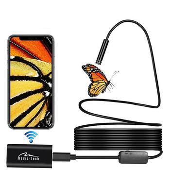 Media-Tech MT4099 WiFi эндоскоп, 8мм, 5м, HD 720p, 70°, IP67, 6 светодиодов, 800мАч, Android/iOS/Windows (MT4099)