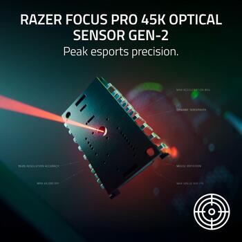 Razer DeathAdder V4 Pro эргономичная игровая мышь RZ01-05330200-R3G1, белая, 57 г, 45000 dpi, 8000 Гц, 6 кнопок, USB, оптическая (RZ01-05330200-R3G1)
