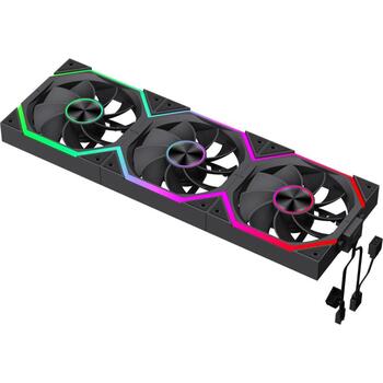 Gamemax Korpusa ventilators FN12A-N2 WL-R, 120mm, 58.6cfm, 800-2000rpm, Hidrauliskais gultnis, 30.6dBA (FN12A-N2 WL-R)
