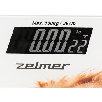 Zelmer Vannas istabas svari ZBS1010 60705631P, 180 kg, 2,5-180 kg, 100 g, LCD ar fona apgaismojumu, rūdīts stikls (60705631P)