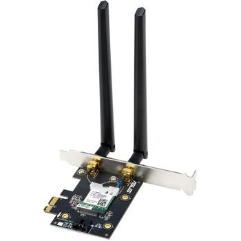Asus беспроводной сетевой адаптер PCE-BE6500, 2882 Mbit/s, Wi-Fi 7, Tri-band (2.4 GHz / 5 GHz / 6 GHz), Bluetooth 5.4, WPA3 (PCE-BE6500)