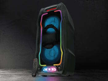 Супер праздничная Party Box для вечеринок 100W TWS Bluetooth FM USB microSD LED дисплей аккумуляторное питание чёрная SV-021689 Sven (SV-021689)