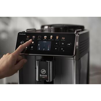 Philips Кофемашина SM6580/20, мощность 1500 Вт, объем резервуара для воды 1.8 Л, 2 носика, 14 программ, 300 г кофе в зёрнах (SM6580/20)
