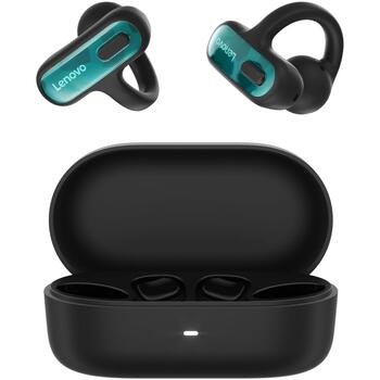 Lenovo austiņas X500 GXD1U67590, 20 h, 20-20k Hz, 16 Ω, 11 mm, -38 dB, Bluetooth 6.0, iebūvēts mikrofons, klipsis, melnas (GXD1U67590)