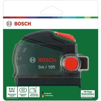 BOSCH 1600A03318 Рулетка, 5м, 22мм, класс II, автостоп, клипса для карандаша (1600A03318)