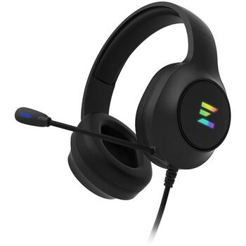 Zalman Провода наушники ZM-HPS310 BK, 243г, 50мм, 32Ω, 106дБ, 20-20000Гц, USB, RGB подсветка, 2.2м кабель (ZM-HPS310 BK)