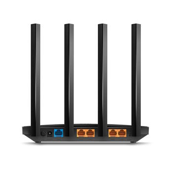 TP-Link Archer C6U беспроводной маршрутизатор Wi-Fi 5 AC1167 Dual-Band USB 2.0 MU-MIMO 1× WAN 4× LAN Gigabit 4× антенны Чёрный (ARCHERC6U)