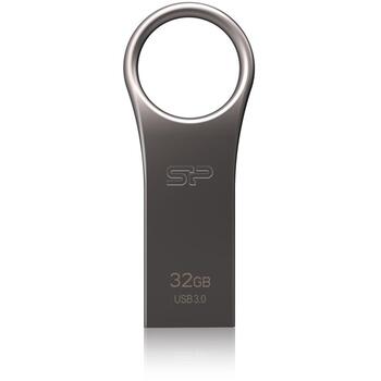 Silicon Power USB флеш-накопитель Jewel J80 SP032GBUF3J80V1T, 32 ГБ, USB 3.0, 80 Мб/с чтение, 25 Мб/с запись, титан (SP032GBUF3J80V1T)
