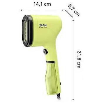 Tefal ручной отпариватель для одежды DT2025F0, 1300 Вт, 0,07 л, 20 г/мин, 220-240 В, 50-60 Гц, 2 м, 0,25 мин, 4 мин, желтый (DT2025F0)