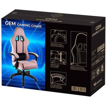 Subsonic Gem игровое кресло SA5685-1, розовое, синтетическая кожа, 3 класс, металлическое основание, 5 колес, регулировка высоты (SA5685-1)