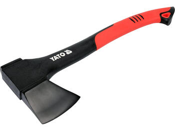 Yato топор YT-80072, 900 г, 450 мм, 47-55 HRC, DIN 7287, кованое полотно, закаленное, TPR рукоять, сталь (YT-80072)