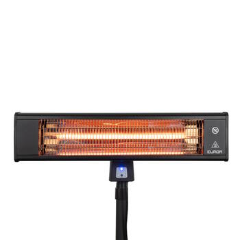 Eurom TH1800S инфракрасный напольный обогреватель для террасы 1800W IP65 пульт управления до 15m2 чёрный (333978)