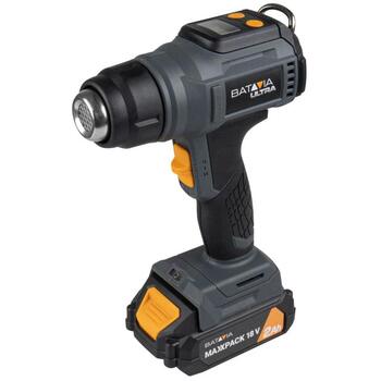 Batavia karstā gaisa pistole BT-HG012 7064919, 18V, 30-550°C, 120-200 l/min, digitālais LCD displejs, bezvadu, ergonomisks (7064919)