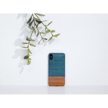 Man&Wood Чехол M7740B, 6.5, Синий, натуральное дерево, поликарбонат (M7740B)