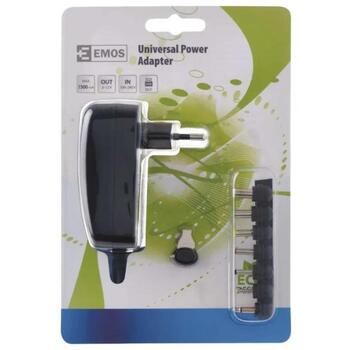 Emos Универсальный адаптер питания N3112, 1,5 A, 100-240 V~, 1 x USB, 3-12 V, защита от перегрузки (N3112)