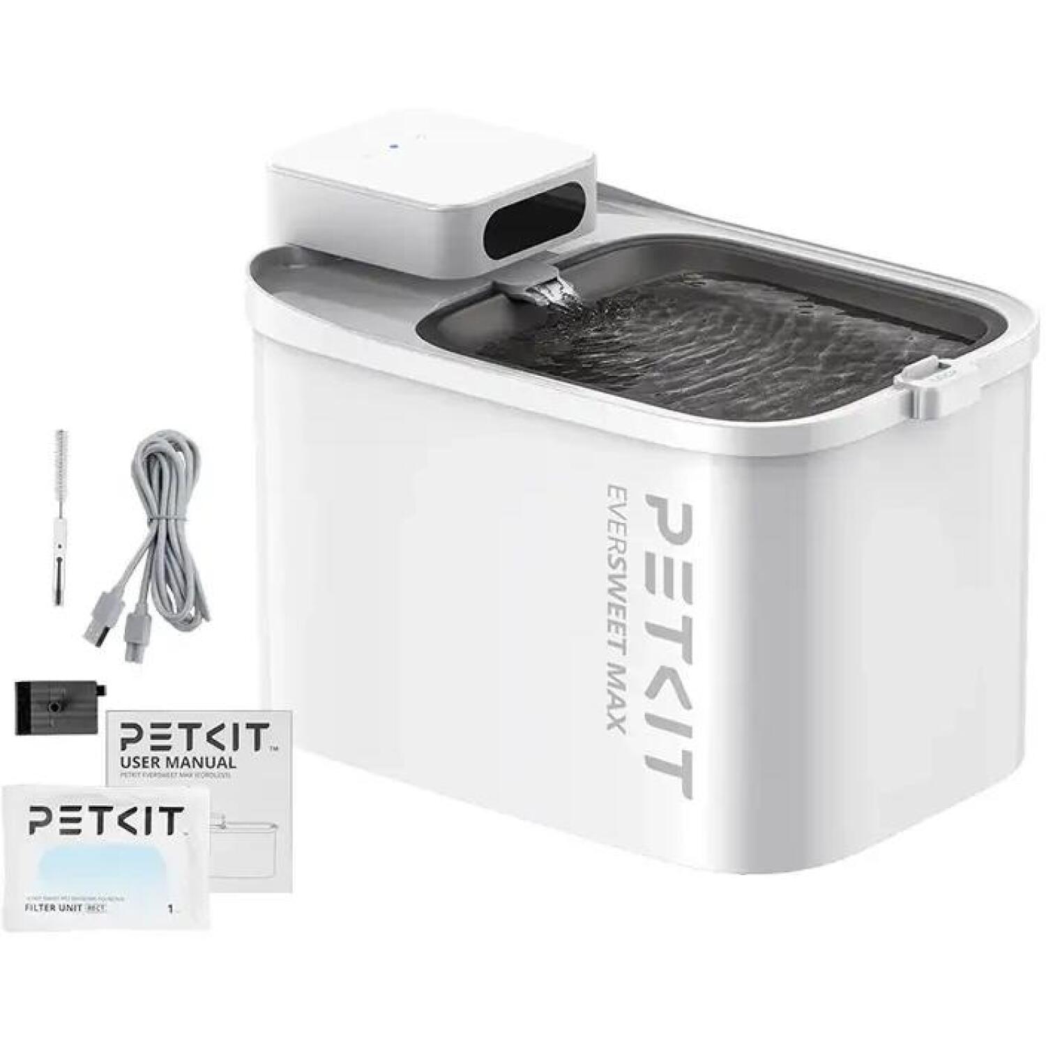 Petkit Eversweet Max, умный поилкa для животных, 3л, 5000mAh, 83 дня работы, Bluetooth, 26дБ уровень шума (P4115)