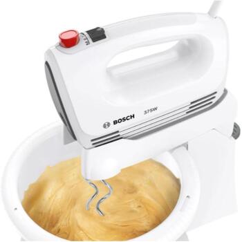 Bosch Миксер CleverMixx MFQ2600G, 375 Вт, 4 скорости, Турбо режим, Белый (MFQ2600G)