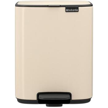BRABANTIA atkritumu tvertne ar pedāli, 7L, Soft Beige (237928)