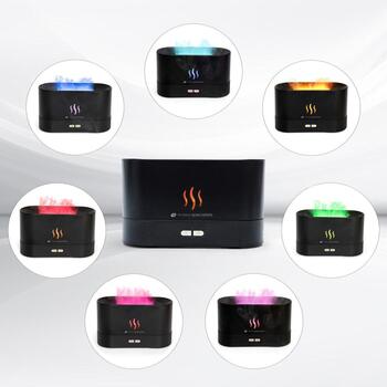 Rio Gaisa mitrinātājs DHAT-EU/1,0, 180ml, 15-20ml/h, automātiska izslēgšanās, 7 krāsas, relaksējošs liesmas efekts (DHAT-EU/1,0)