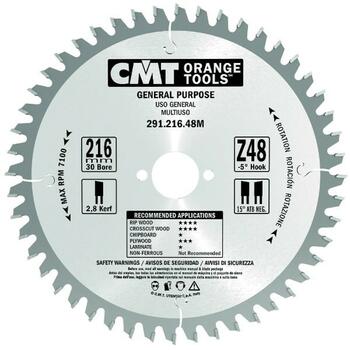 CMT Zāģripa kokam 291.160.24H, 160mm, 20mm, 24 Z, 2,2mm, 15°, ATB, mīkstam un cietam kokam, saplāksnim (291.160.24H)