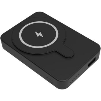 Denver Strāvas banka PBW-5000B 117140000610, 5000 mAh, USB Type-C 5V/2A, USB Type-A 5V/2A, bezvadu uzlāde, akumulatora indikators (117140000610)