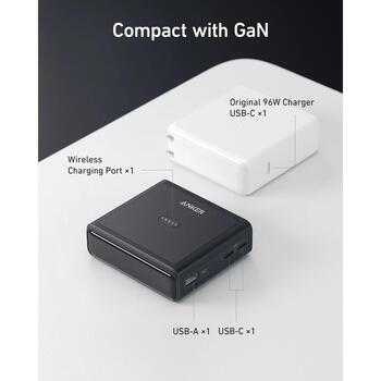 Anker Prime зарядная база для Power Bank A1902311, 100W, черный, 3xUSB, 1xPogo, GaN, LED индикатор (A1902311)