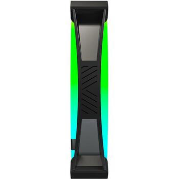 Montech Datora ventilators RX120 PRO BLACK 3 IN 1, 120mm, 1600RPM, 72.3CFM, 1.63mmH2O, HDB, 20 LED, RGB kontrolieris (RX120 PRO BLACK 3 IN 1)
