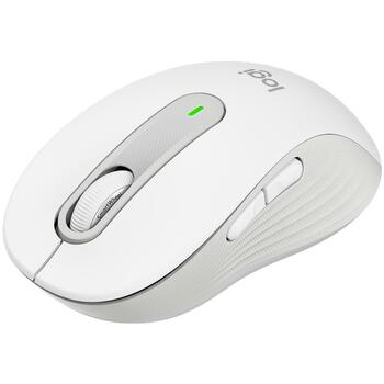 Logitech USB optiskā pele Signature M650 910-006255, 4000 DPI, 5 pogas, Bluetooth, balta (910-006255)