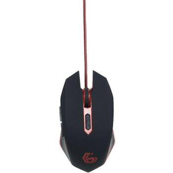 Gembird USB datorpele GAMING MUSG-001-R, 2400 DPI, 6 pogas, ergonomisks dizains, 1.3m kabelis (MUSG-001-R)