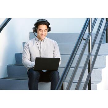 Kensington austiņas H2000 K83451WW, USB-C, vadu, virsauss, binaurālās, mikrofons ar trokšņu slāpēšanu, 40 mm draiveri, 1 (K83451WW)
