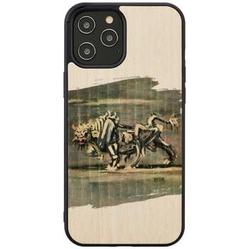 Man&Wood чехол M8673B, 6.1, дерево, поликарбонат, совместим с Apple iPhone 12/12 Pro, с изображением (M8673B)