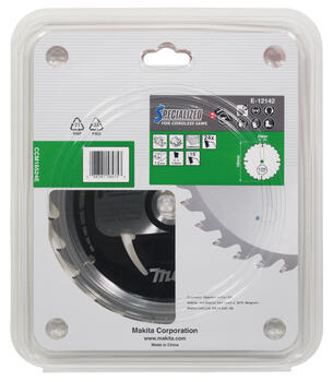 T.C.T. Zāģripa kompozīt materiālam 165X1.5X20mm 15° T24 EFFICUT, E-12217 MAKITA (E-12217)