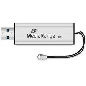 Mediarange USB флеш-накопитель MR914, 8 ГБ, USB 3.2 Gen 1, скорость чтения ~34 МБ/с, скорость записи ~9 МБ/с, черный/серебристый (MR914)