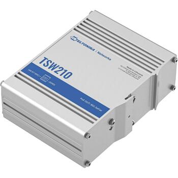 Teltonika коммутатор TSW210 8 x 10/100/1000 Мбит/с, 2 SFP, IP30, DC 7-57 В, DIN монтаж, алюминий (TSW210)