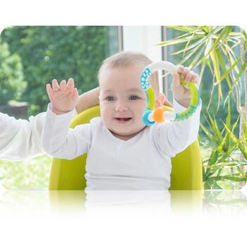Kidsme Погремушка Круг Сгибай и Учись 9584, 3m+, текстурированная поверхность, подвижные бусины, PP/GPPS/ABS (9584)