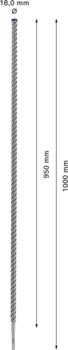 Triecienurbis SDS plus-7X 18x950x1000mm, 1 gab., Perforatora urbjiem EXPERT SDS PLUS-7X TRIECIENURBIS PERFORATORIEM, 2608900141, BOSCH (2608900141)