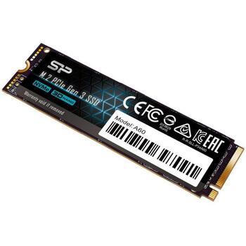 Silicon Power SSD диск A60 SP256GBP34A60M28, 256GB, 2100MB/s, 1200MB/s, NVMe 1.3, LDPC, HMB, E2E, RAID (SP256GBP34A60M28)