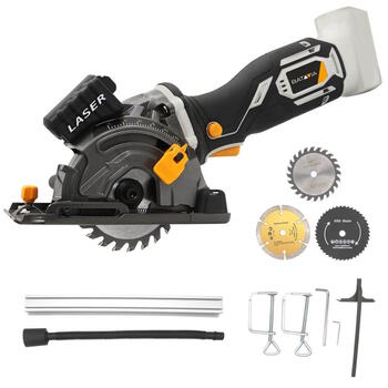 Bezvadu 18 V bezsuku mini ripzāģis 89 mm bez akumulatora un lādētāja Mini Circular Saw 7064048 Batavia (7064048)