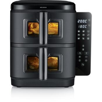 Severin Gaisa fritieris FR 002468, 2800W, 2 grozi, 9 programmas, 2x5.5l, skārienekrāns, mazgājamas daļas (FR 002468)