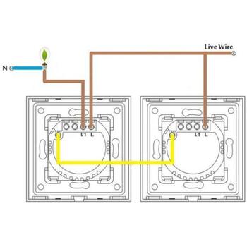 Spring One Gang, One Way Touch Switch, Glass Black (WT-101 WIFI 1gang(N&L) 1000B/G)