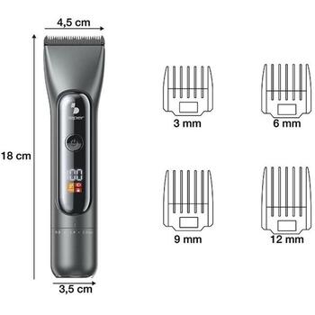 Beper Matu trimmeris P304CAP010, 4 uzgaļi, 0.3mm, 180min akumulatora darbības laiks, LED displejs (P304CAP010)